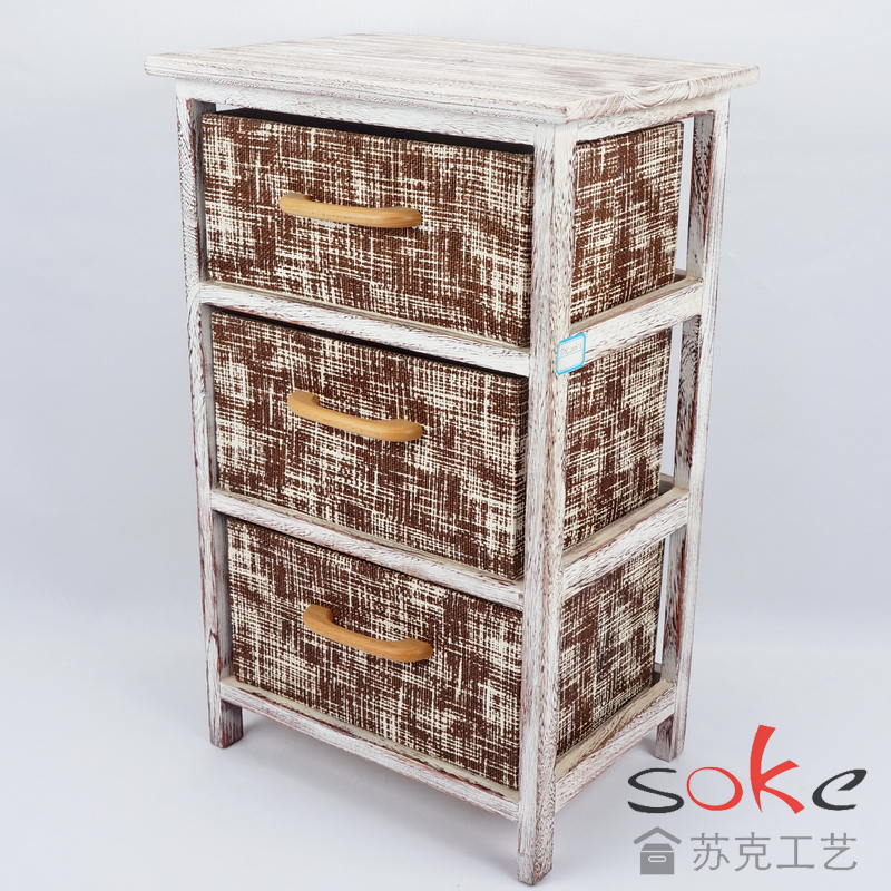Paper fabric with wooden frame Cabinet Storage