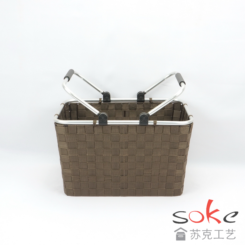 Nylon strap Woven Picnic Basket