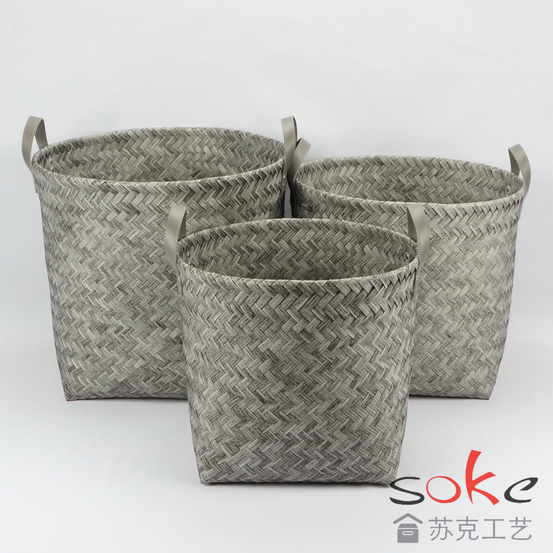 PP Woven Strap Storage basket and the top with iron ring
