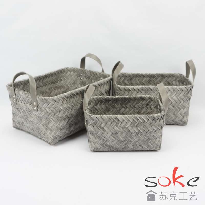 PP Woven Strap Storage basket and the top with iron ring