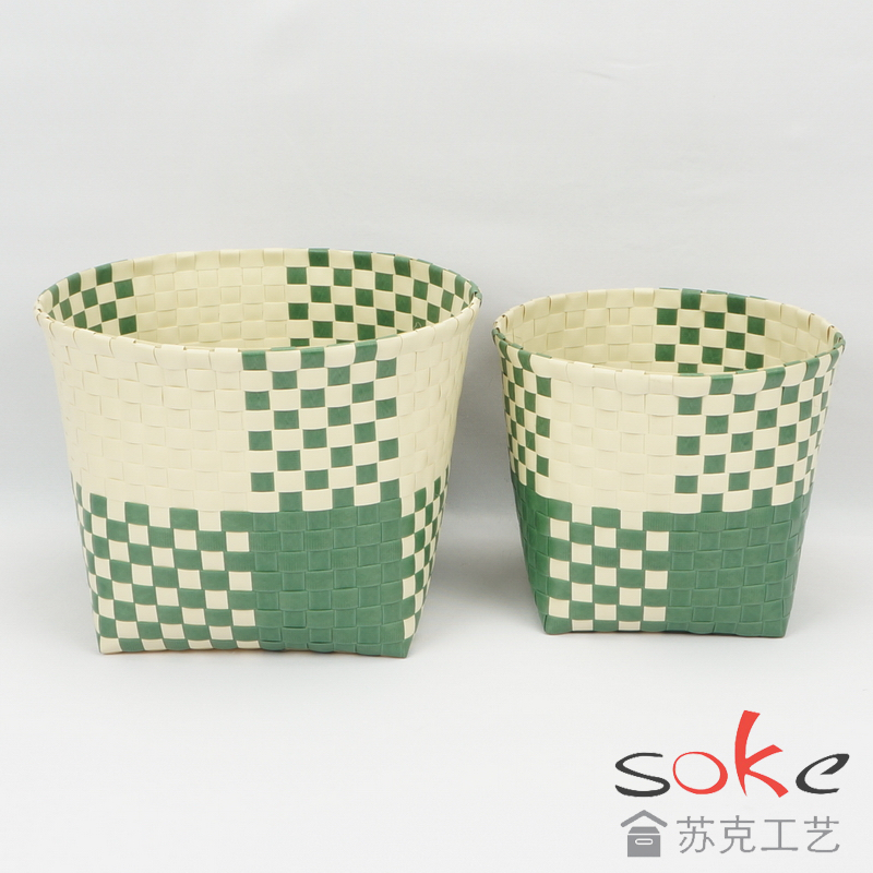 PP Woven Strap Storage basket and the top with iron ring