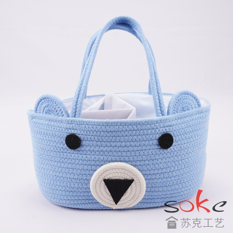 Cotton Rope basket with handles