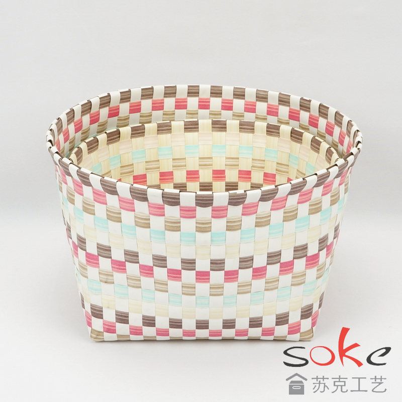 PP Woven Strap Storage basket and the top with iron ring